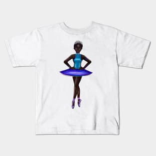 Ballerina Noor #4 - beautiful  black ballerina with corn rows Kids T-Shirt